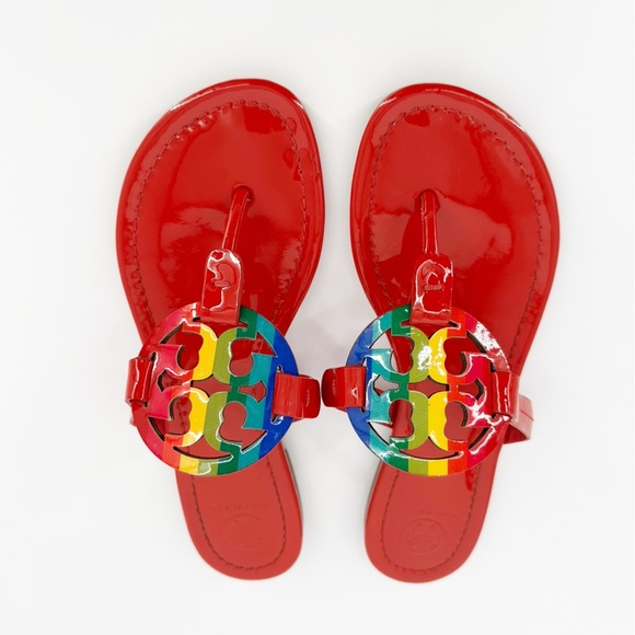 Tory Burch Limited Edition Red Sandals 7.5 - Picture 1 of 7